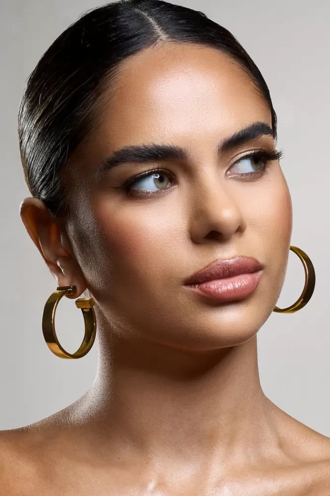 Club L London Amery | Chunky Hoop Earrings GOLD Discount