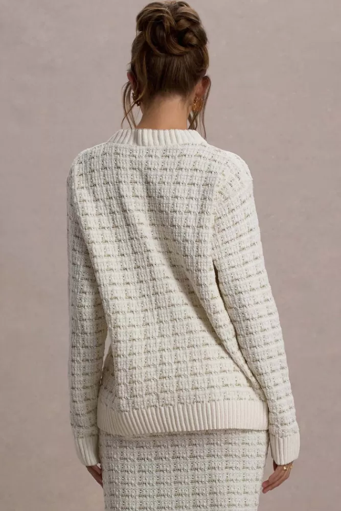 Club L London Annabeth | Boucle Cardigan CREAM Best