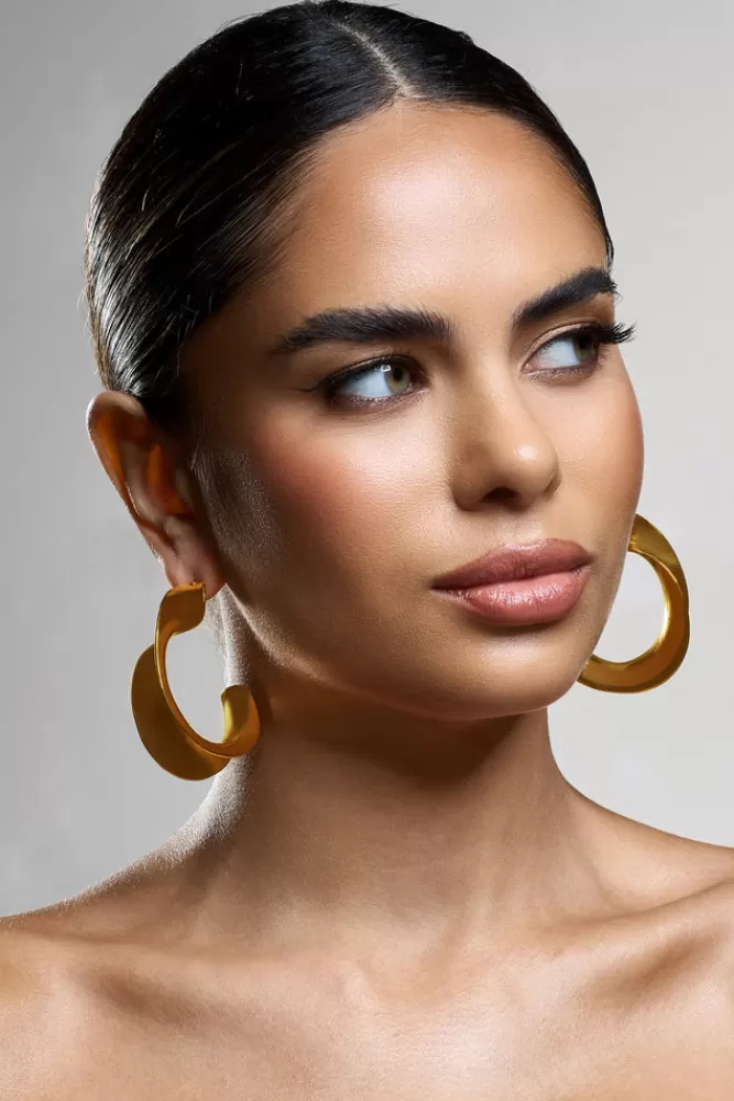 Club L London Athalia | Twist Abstract Earrings GOLD Best Sale