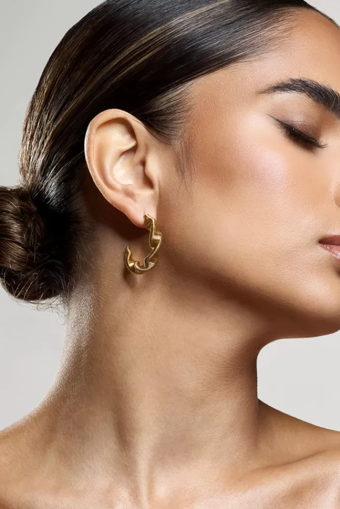 Club L London Carli | Twist Hoop Earrings GOLD Online