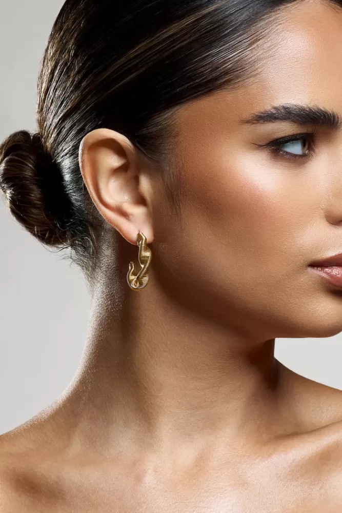 Club L London Carli | Twist Hoop Earrings GOLD Online