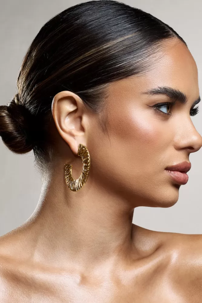 Club L London Gamora | Textured Chunky Hoops GOLD Best