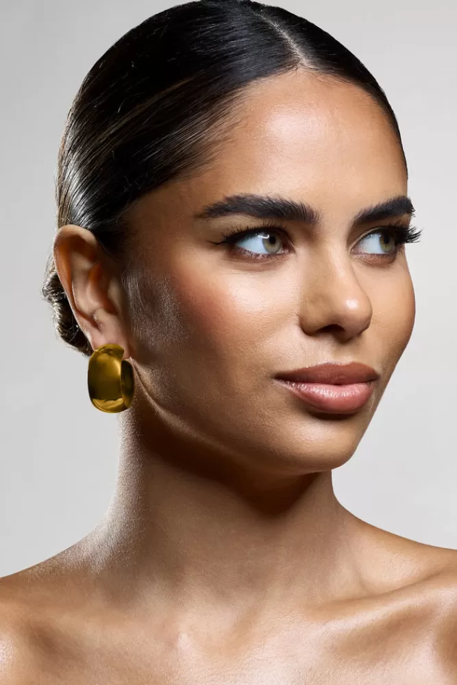 Club L London Isabeau | Chunky Hoop Earrings GOLD Online