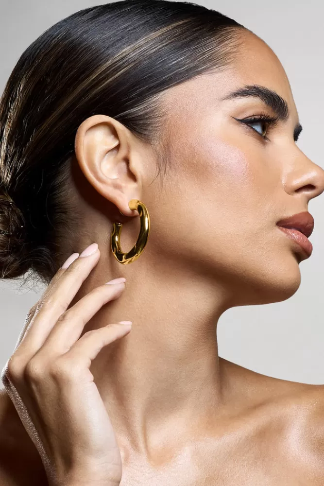 Club L London Lanco | Hoop Earrings GOLD Hot