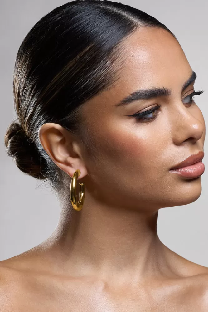 Club L London Lanco | Hoop Earrings GOLD Hot