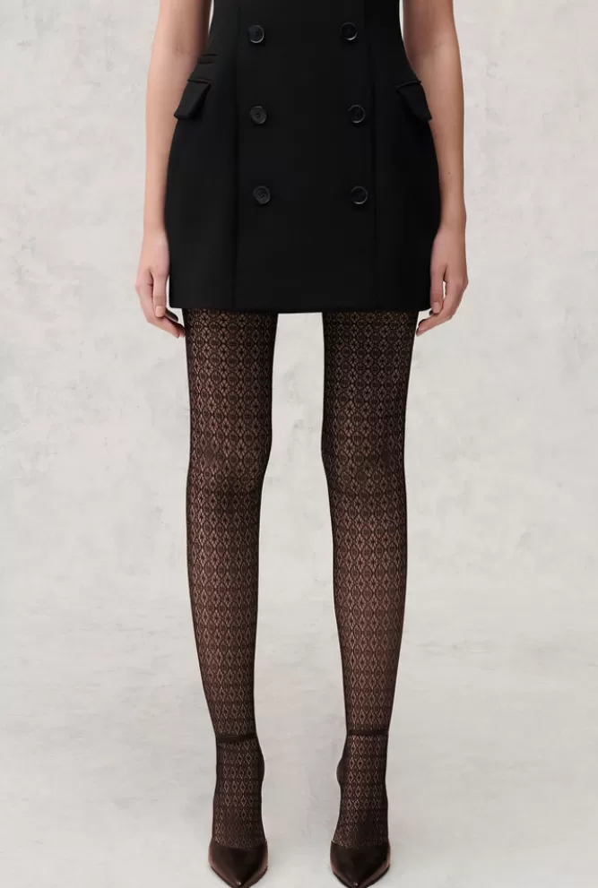 Club L London Levante | Carlotta Geo Net Tights Black New