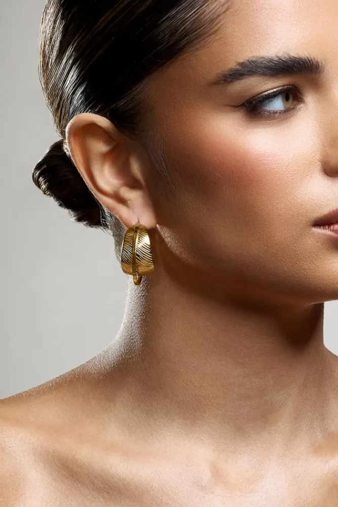 Club L London Liko | Layered Hoop Earrings GOLD Sale