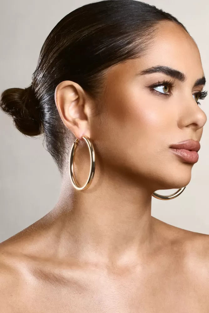 Club L London Lorrie | Hoop Earrings GOLD Clearance