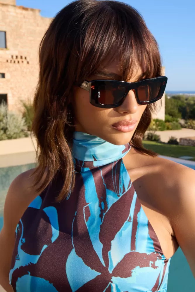 Club L London Marsha | Otra Tortoiseshell Thick Cat Eye Brown Tinted Sunglasses TORT/BROWN Flash Sale