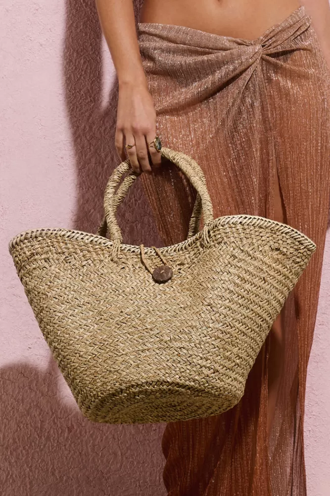 Club L London Nissi | Woven Tote Handbag BEIGE Cheap