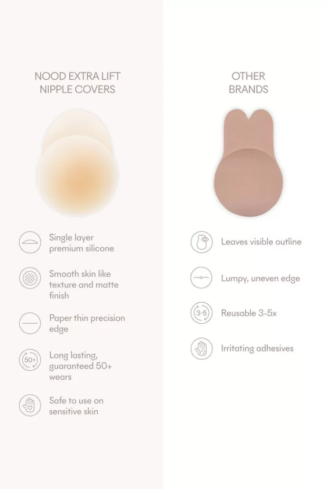 Club L London No-Show Extra Lift | NOOD Lifting Nipple Covers 4 Inch No.7 NO.7BRONZE Clearance