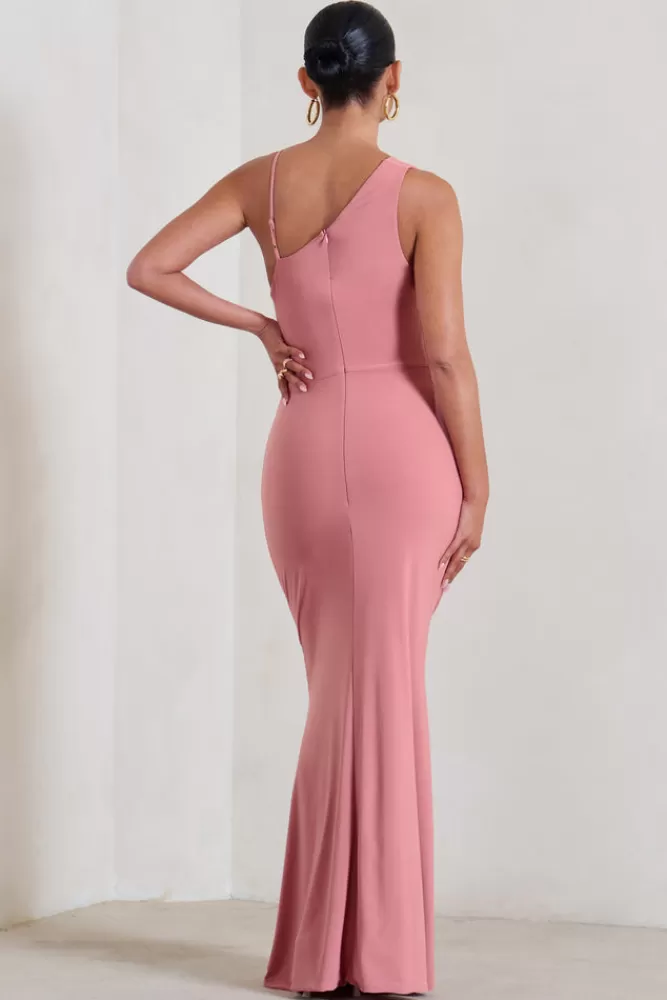 Club L London Phantasy | Blush Pink Maternity Cowl Neck Maxi Dress BLUSHPINK Hot