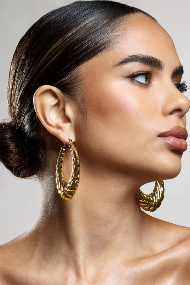 Club L London Rhode | Chunky Hoop Earrings GOLD Discount