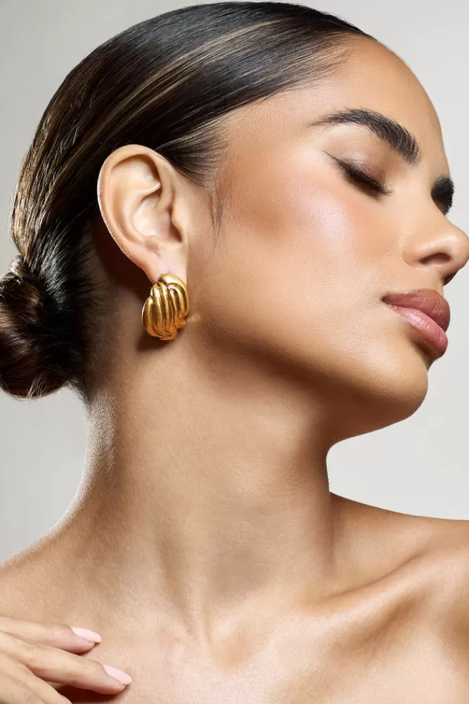 Club L London Safa | Abstract Earrings GOLD Sale