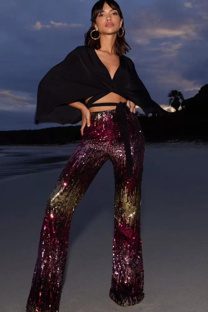 Club L London Scorpio | Wrap Crop Top With Cape BLACK Shop