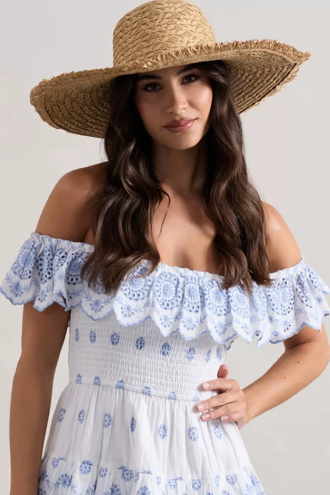 Club L London Solara | Straw Sun Hat BEIGE Cheap