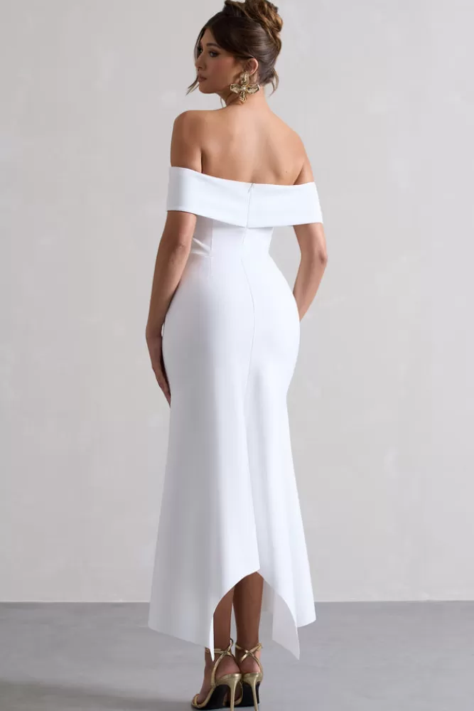 Club L London Windsor | Bardot Midi Dress WHITE Store