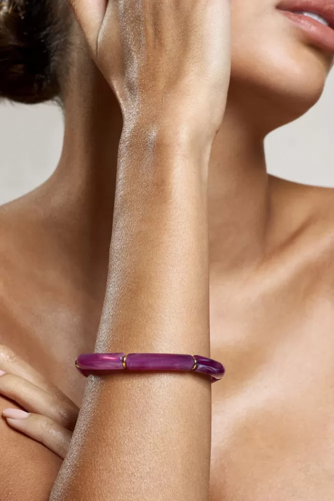 Club L London Zana | Resin Bracelet PURPLE Flash Sale